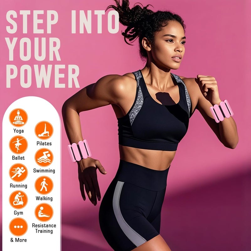 AMORIX Adjustable Ankle Weights for Women Men,Wrist Weights set for Walking Running,3 Pairs Silicone Workout Weights 0.5lb/1Lb/2lb Each Side for gym fitness,Jogging,yoga,strength training,physical therapy - Image 5