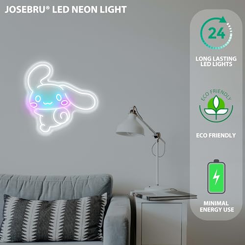JOSEBRU CinnamoRoll Neon Sign Anime Neon Sign for Wall Decor Janpanese Neon Light for Bedroom Wall Decor Game Room Decor Livingroom Decor for Kids, Personalized Gifts for Girls - Image 5