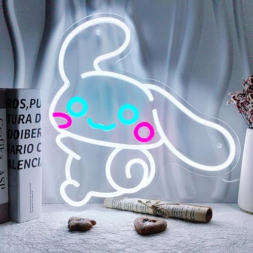 JOSEBRU CinnamoRoll Neon Sign Anime Neon Sign for Wall Decor Janpanese Neon Light for Bedroom Wall Decor Game Room Decor Livingroom Decor for Kids, Personalized Gifts for Girls - Image 1