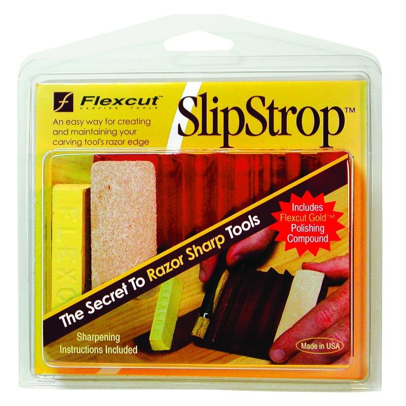 Flexcut Wood Carving Tools | Flexcut SlipStrop | Polish and Debur Cutting and Carving Tools For Razor Sharp Blade Edges | Includes Polishing Compound | PW12 | Made in the U.S.A. - Image 2