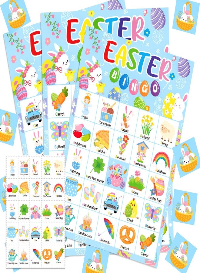 Actilize Easter Bingo Game Set for 24 Players - Easter Party Games for Family Activities - Easter Basket Stuffers & Gifts - Image 1