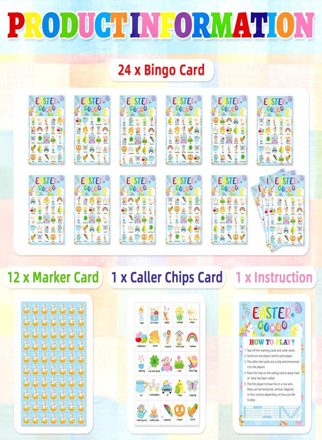 Actilize Easter Bingo Game Set for 24 Players - Easter Party Games for Family Activities - Easter Basket Stuffers & Gifts - Image 3
