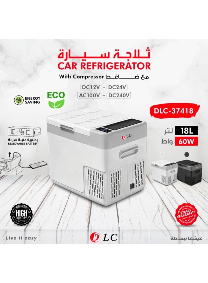 Car Refrigerator With Compressor 18 Liters 60watt