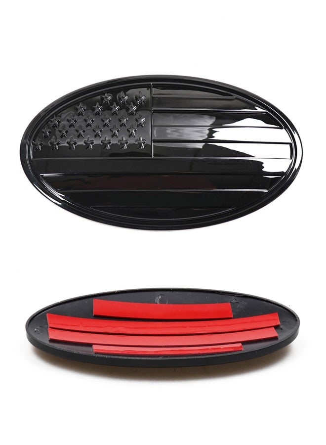 RERPRO 5" Tailgate Emblem Cover Trim Compatible with 2021 2022 2023 2024 2025 Ford Bronco 2/4 Door Bronco Sport Exterior Accessories Rear Door Overlay Emblem Decoration Oval American Flag Decor 1 Pack - Image 1