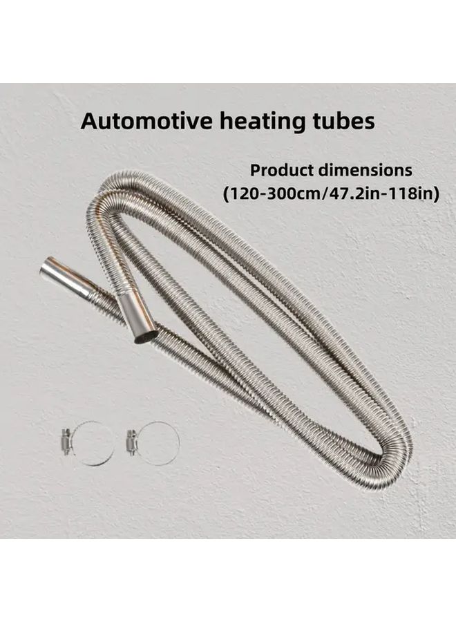 47 24 Inch Stainless Steel Exhaust Pipe For Parking Heater With 2 Clamps - Image 1