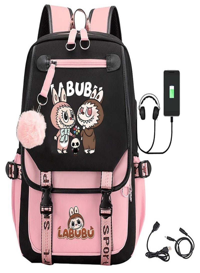 Labubu Children Bag Sackpack Backpack Laptop Sports Bags Fashion for  Kids