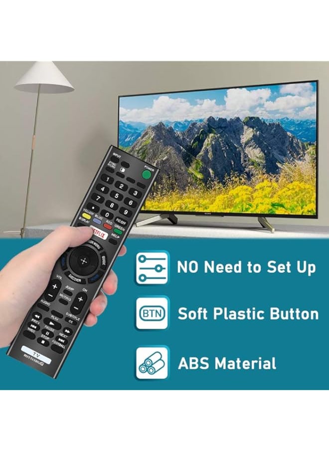HuHa - CtrlTV Remote for Sony Bravia Smart Remote and Sony Bravia UHD Crystal 4K Smart HDR OLED TVs LCD LED HDTV RMT-TX100U with Netflix XBR KDL Series - Image 1