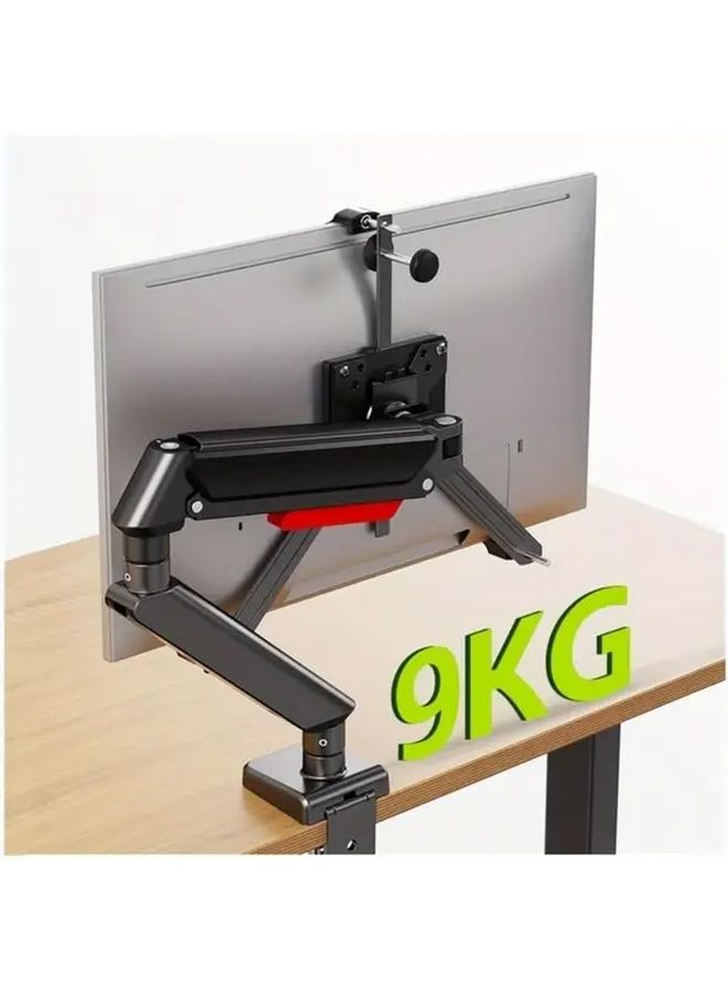 Black Heavy Duty Monitor Stand Adjustable Height Angle No Drill VESA - Image 5