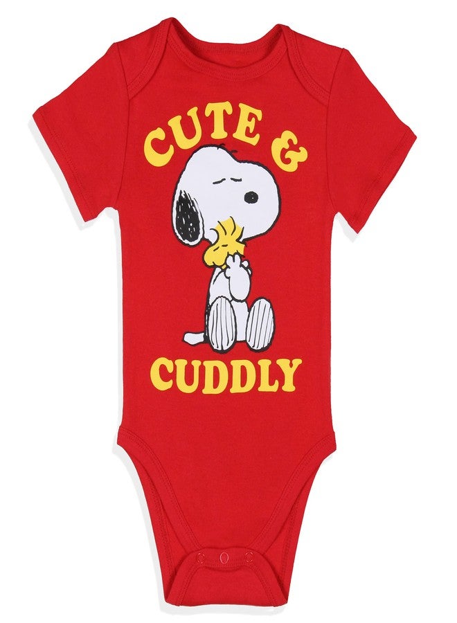 INTIMO Peanuts Infant Boys' Snoopy and Woodstock Sleeper 3 Pack Sleep Pajama (6 Months) Multicolored - Image 4