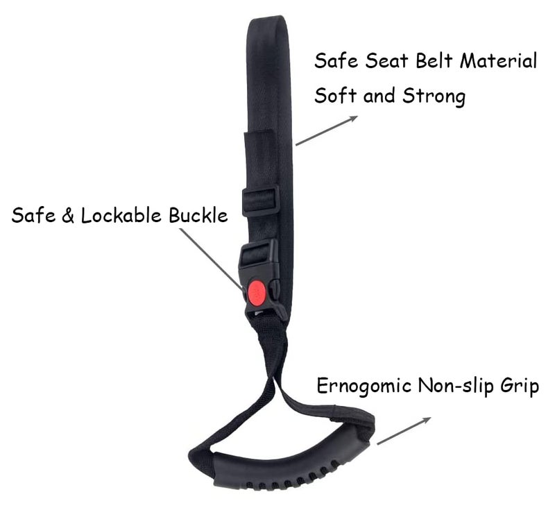 KAKKOII Car Handle Assist Holder, 5 in 1 Vehicle Support Handles, Seatbelt Cutter, Window Breaker, Car Emergency Tool with LED Flashlight for Elderly, Disabled - Image 5