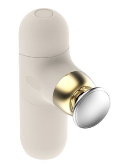 GREEN LION Premium 40W Portable Massage Gun / 50-55DB Noise / 4 Speed Dual Mode Gear / 1400-3000 RPM Range / Hot Compress / Strong Massage / Conical Head / Spherical Head / Clawed Head / Flat Head - Beige  - Image 5