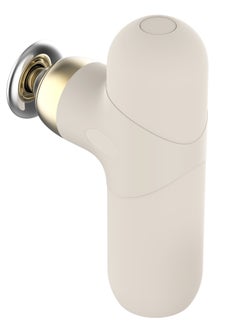 GREEN LION Premium 40W Portable Massage Gun / 50-55DB Noise / 4 Speed Dual Mode Gear / 1400-3000 RPM Range / Hot Compress / Strong Massage / Conical Head / Spherical Head / Clawed Head / Flat Head - Beige  - Image 4