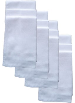 Hepsine Rakip Competing All 12 Pack Hand Pocket Collar Fabric Handkerchief 36X36 cm 100% Cotton Tm White  - Image 3