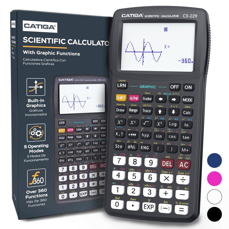 CATIGA Scientific Calculator with Graphic Functions Upgraded MultiMode Graphing Calculators for Students High School College Calculator Scientific Calculadora Cientifica CS229 - Image 2
