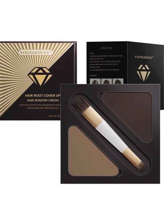 youngfocus Root Touch Up - Root Cover Up Hair Cream, Temporary Hair Color Dye Hairline Creams Instantly Conceals Hair Loss, Cover Greys And Touch Up Highlights, Stain-Proof 48 Hour Durable Durable, Large Capacit - Image 1