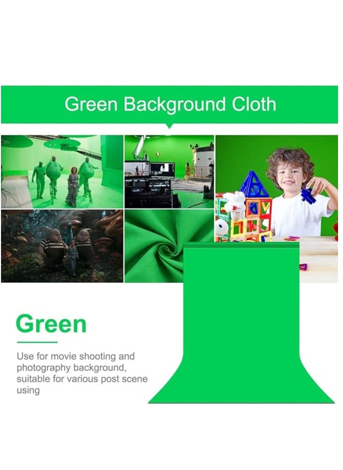 Xria Xria Green Screen 3X6m 10X20 Ft Solid Color Backdrop Photographic Background Washable Cloth For Photo Studio Video Chroma Key (Green)  - Image 3