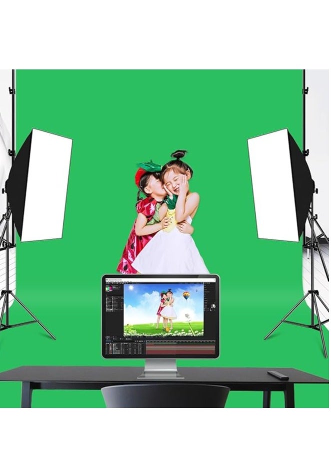 Xria Xria Green Screen 3X6m 10X20 Ft Solid Color Backdrop Photographic Background Washable Cloth For Photo Studio Video Chroma Key (Green)  - Image 5