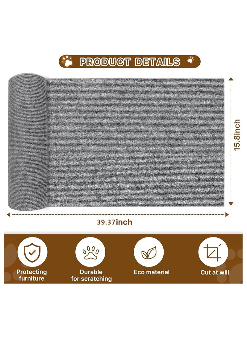 Rightsure - Cat Scratcher, Cat Scratching Pads, 39.37" x 23.6", Cuttable Cat Scratching Mat, Self-Adhesive, Cat Tree Shelves, Replacement Pad for Cat Tree Shelves, Sofa Furniture Protector - Image 1