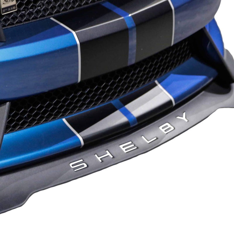 Bogar Tech Designs - Front Lip Splitter Vinyl Decal Letters Compatible with Mustang Shelby GT350 2015-2019, Gloss White - Image 1