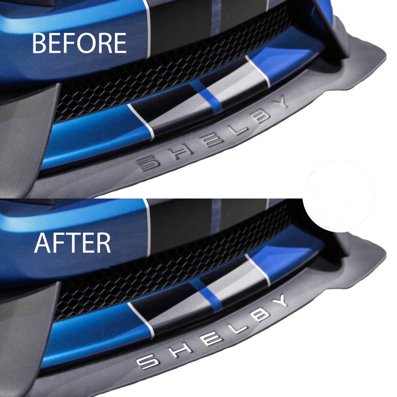 Bogar Tech Designs - Front Lip Splitter Vinyl Decal Letters Compatible with Mustang Shelby GT350 2015-2019, Gloss White - Image 2