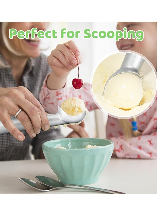 7 Inch Nonstick Aluminum Ice Cream Scoop, Heavy Duty Anti-Freezing Scoop for Gelato Sorbet Cookie Dough - Image 4