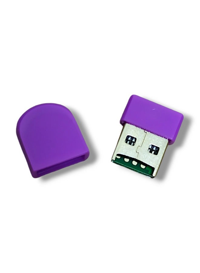 قارئ بطاقات الذاكرة الخارجية مايكرو اس دي (T-Flash) USB 2.0 لون بنفسجي  - Image 3