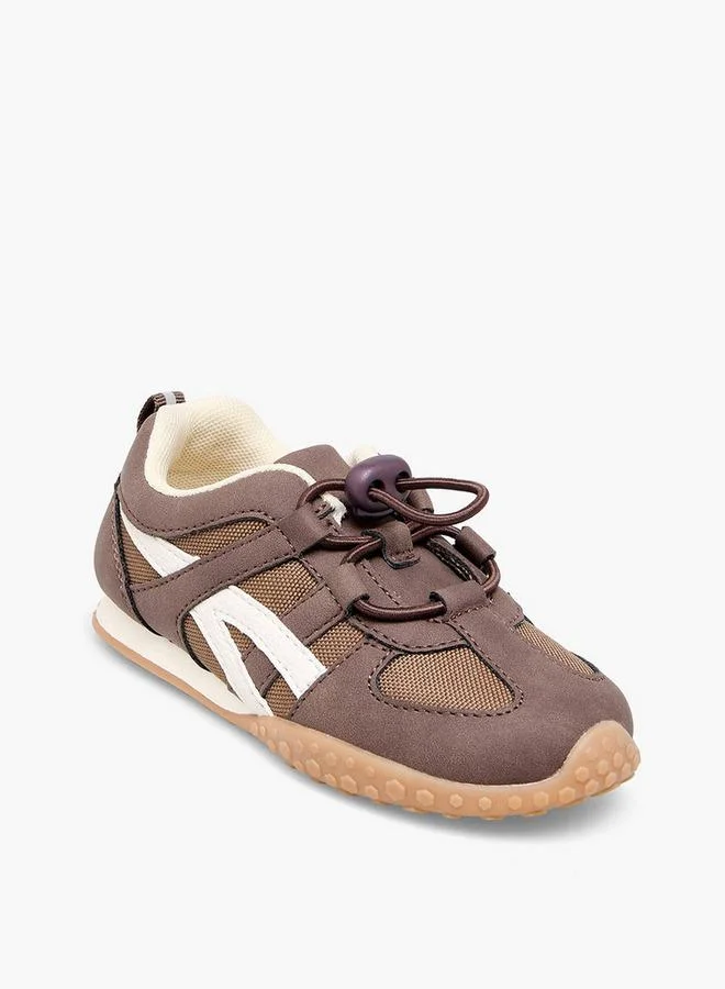 جونيورز Boys Panelled Toggle Lace Ankle School Sneakers