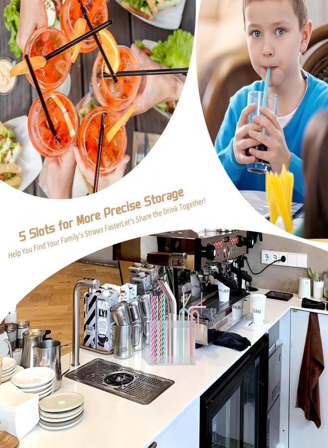 BADAO Acrylic Straw Holder for Cabinet Door - Reusable Straw Dispenser & Organizer for Kitchen, Bathroom, and Pantry - Adhesive Mount, Drying Rack and Tumbler Storage Solution - Image 4