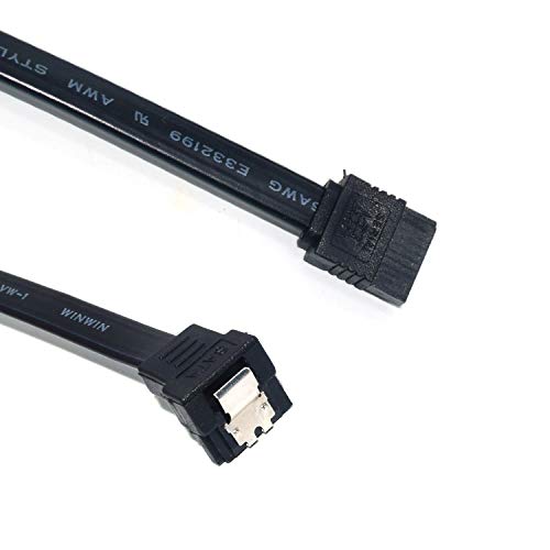 ELifeApply SATA Cables, Sata III 6.0 Gbps Cable 90 Degree Right Angle Data Cable 7 Pin with Locking Latch 18Inch for SATA HDD, SSD, CD Driver etc(3 Pack) - Image 3