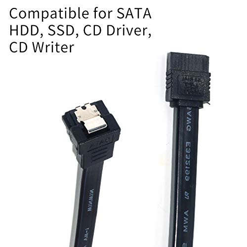 ELifeApply SATA Cables, Sata III 6.0 Gbps Cable 90 Degree Right Angle Data Cable 7 Pin with Locking Latch 18Inch for SATA HDD, SSD, CD Driver etc(3 Pack) - Image 5