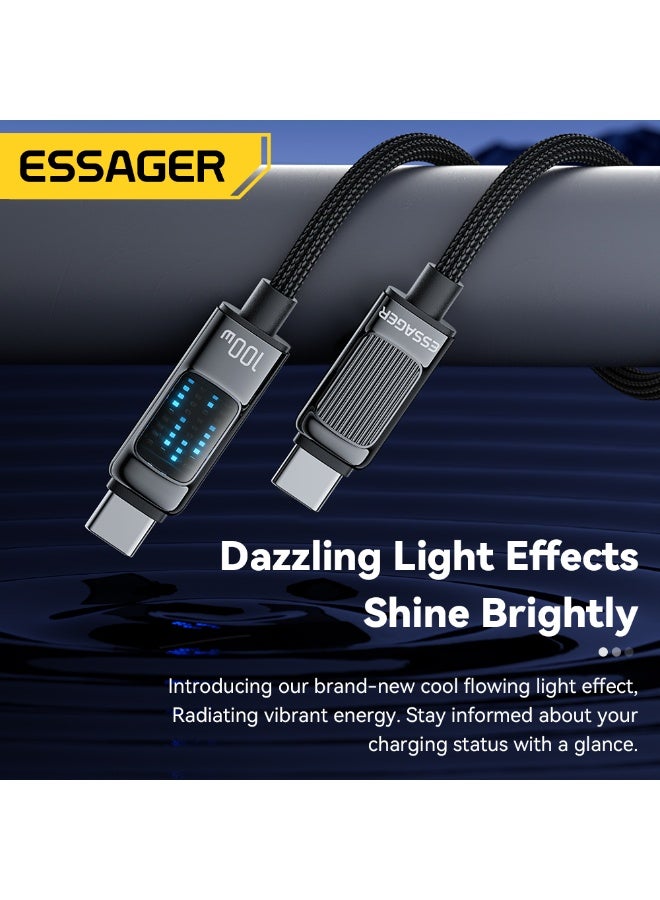 ESSAGER USB C to USB C Cable 100W USB C Charger Cable for iPhone 17/17 Air/17 Pro/17 Pro Max/16, MacBook Pro, iPad Pro Samsung Galaxy S25/S24/S22 Ultra, Switch, Pixel, (100W, 1M) - Image 4