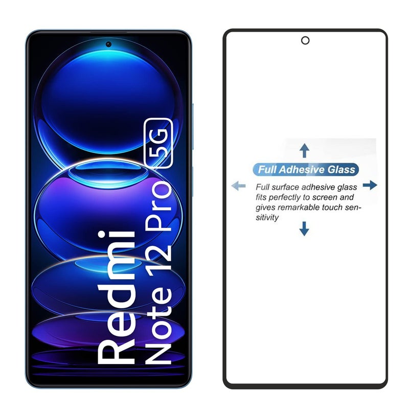 OpenTech حماية شاشة زجاجية مقسّاة عسكرية متوافقة مع Xiaomi Redmi Note 12 Pro/Note 12 Pro Plus/Note 12 Discovery مع تغطية من الحافة إلى الحافة ومجموعة تركيب سهلة - Image 5