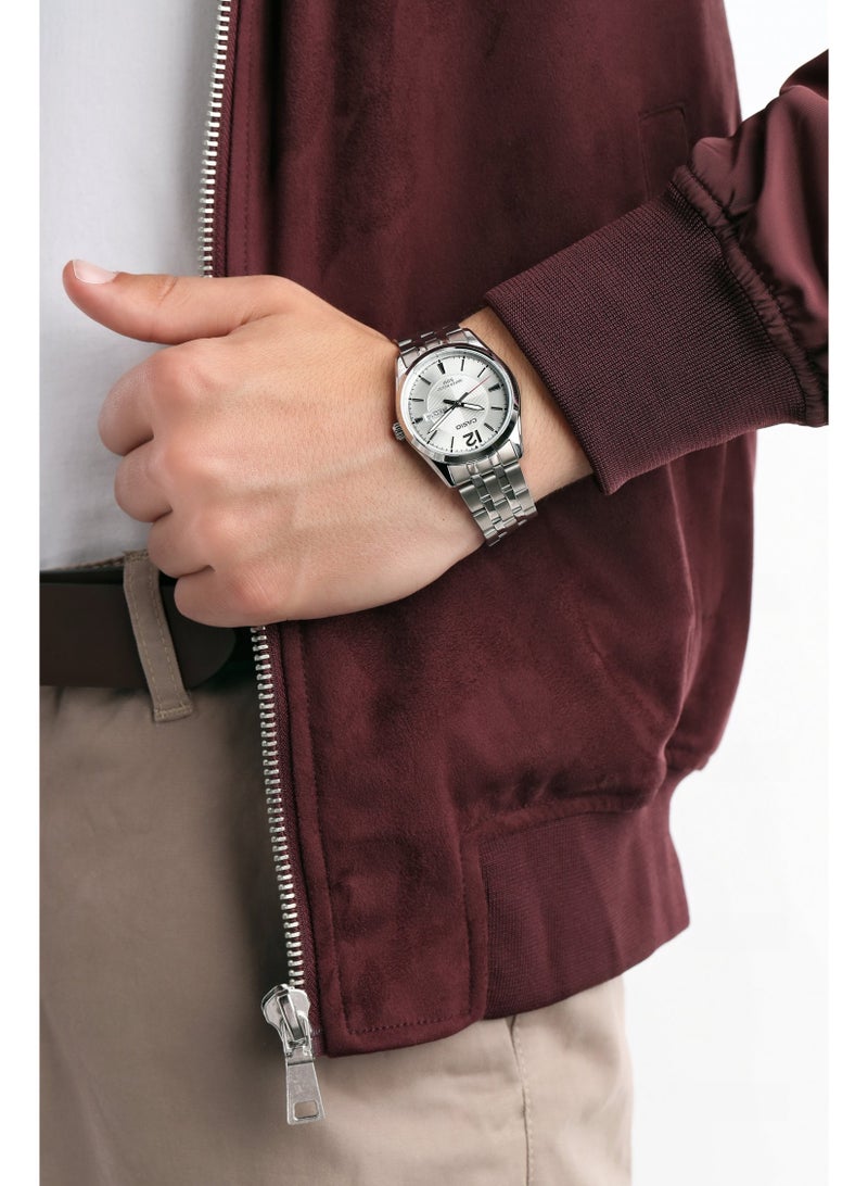 كاسيو ساعة كاسيو للرجال - MTP-1335D-7AVDF مينا فضية، سوار فضي - Image 3