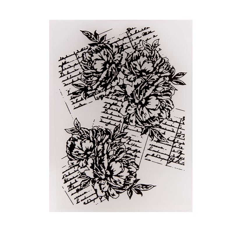 NZJ NZJ Vintage Flower Background Plastic Embossing Folders for Card Making Scrapbooking and Other Paper Crafts