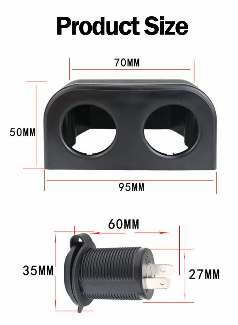 Excefore Cigarette Lighter Socket 12V/24V Splitter - Image 5