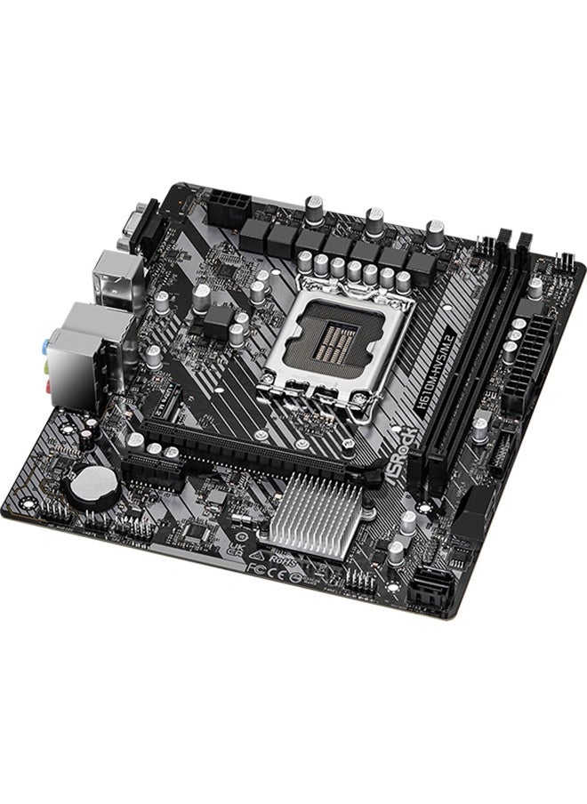 ASRock - ASRock Motherboard H610M-HVS/M.2 R2.0, LGA1700, 2 x DDR4 DIMMs, PCIe 4.0 x16, HDMI, D-Sub, Ultra M.2 - Image 1