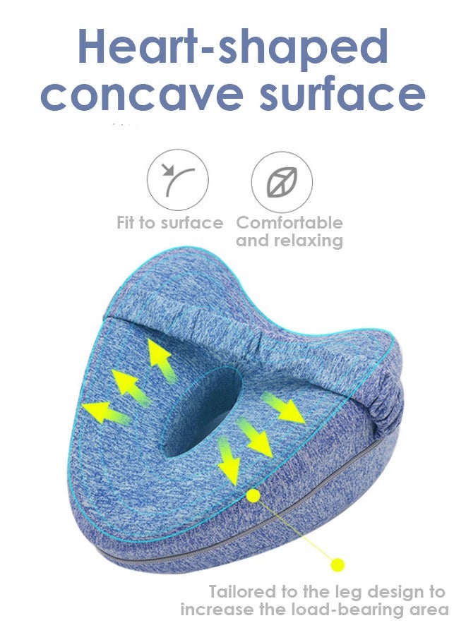 Pregnancy Relax Knee Pillow With Elastic Strap,Knee Pillow for Side Sleepers with Elastic Strap, Memory Foam Leg Pillow, Ideal for Spine Alignment, Hip, Back & Joint Pain Relief , for Better Sleeping with Breathable & Washable Cover  - Image 3