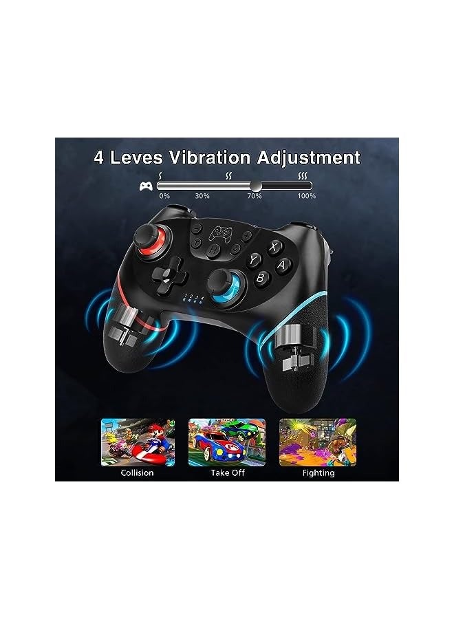PROMASS Wireless Switch Controller, Switch Pro Controller with Dual Shock for Switch/Switch Lite, Pro Controller Switch Remote with Turbo/Motion Control (Black) - Image 2