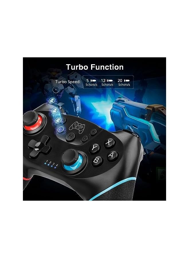 PROMASS Wireless Switch Controller, Switch Pro Controller with Dual Shock for Switch/Switch Lite, Pro Controller Switch Remote with Turbo/Motion Control (Black) - Image 4