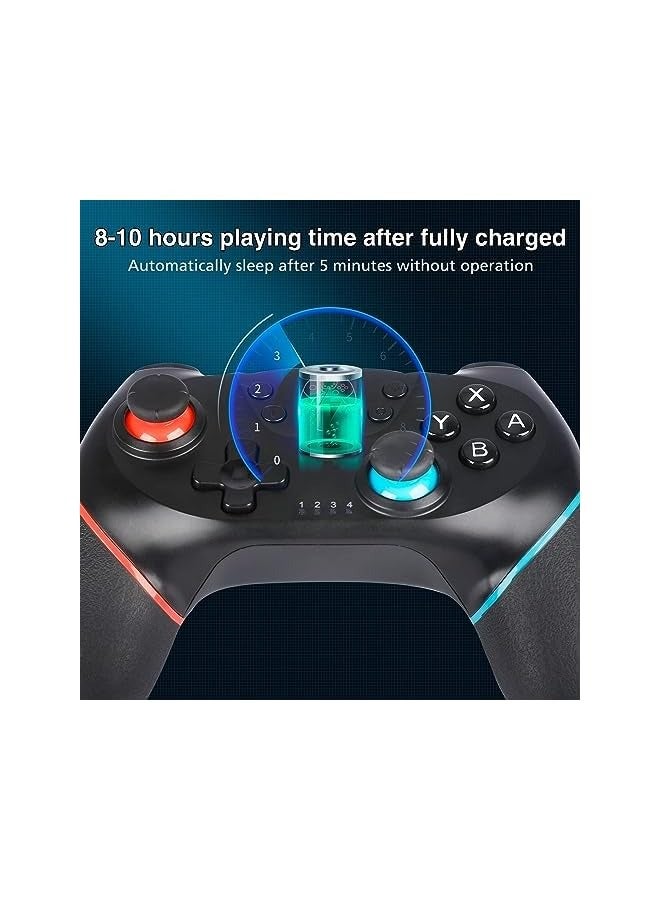 PROMASS Wireless Switch Controller, Switch Pro Controller with Dual Shock for Switch/Switch Lite, Pro Controller Switch Remote with Turbo/Motion Control (Black) - Image 5