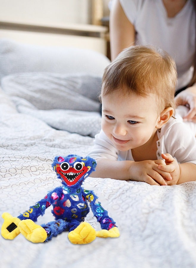 GROIC Wuggy Plush Toy, Poppy Playtime Surrounding Doll, Smiling Huggy Wuggy Plush Stuffed Doll Holiday Decoration Gift Monster Horror Game Toys 15.7 Inch Blue - Image 3