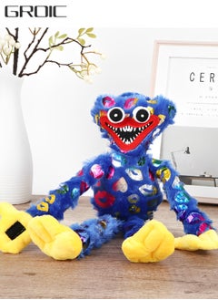 GROIC Wuggy Plush Toy, Poppy Playtime Surrounding Doll, Smiling Huggy Wuggy Plush Stuffed Doll Holiday Decoration Gift Monster Horror Game Toys 15.7 Inch Blue  - Image 1