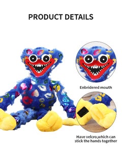 GROIC Wuggy Plush Toy, Poppy Playtime Surrounding Doll, Smiling Huggy Wuggy Plush Stuffed Doll Holiday Decoration Gift Monster Horror Game Toys 15.7 Inch Blue  - Image 2