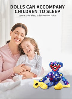 GROIC Wuggy Plush Toy, Poppy Playtime Surrounding Doll, Smiling Huggy Wuggy Plush Stuffed Doll Holiday Decoration Gift Monster Horror Game Toys 15.7 Inch Blue  - Image 4