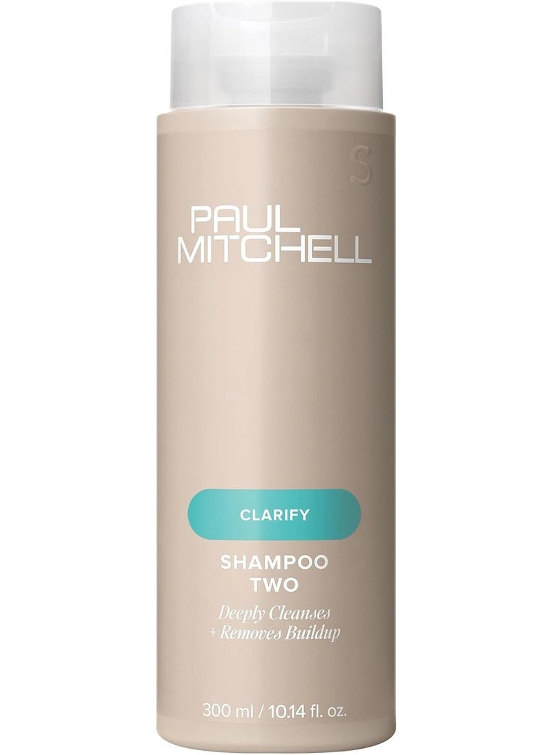 Paul Mitchell Shampoo Two, Clarifying, Removes Buildup, For All Hair Types, Especially Oily Hair 10.14 fl. oz.Packaging May Vary - Image 1