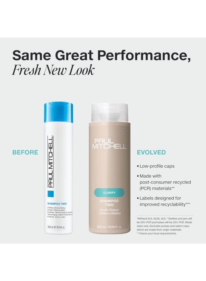 Paul Mitchell Shampoo Two, Clarifying, Removes Buildup, For All Hair Types, Especially Oily Hair 10.14 fl. oz.Packaging May Vary - Image 2