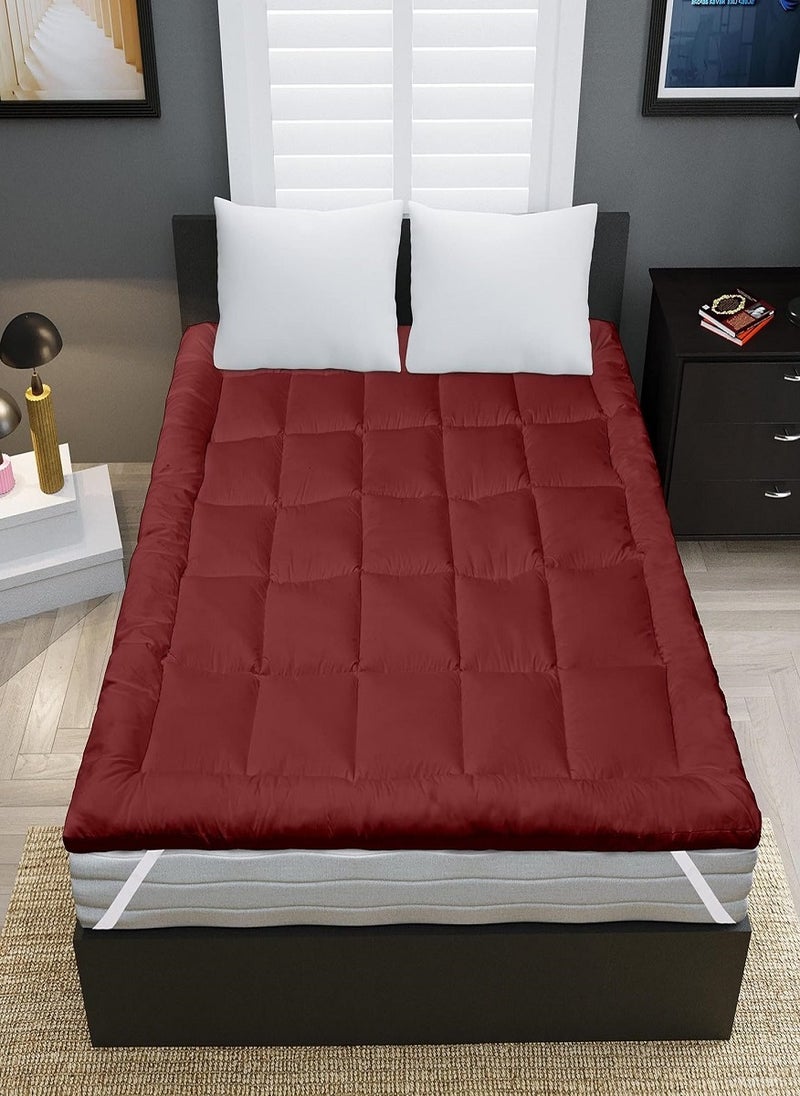 بلوبيري مرتبة علوية قطن،مرتبة مبطنة قابلة للطي، وسادة نوم سميكة للغاية قابلة للطي وجيدة التهوية، سرير للضيوف لغرفة المعيشة وغرفة النوم والتخييم، 4 أشرطة مطاطية في الزوايا، الارتفاع 6 سم، مقاس 120×200 سم - Image 1