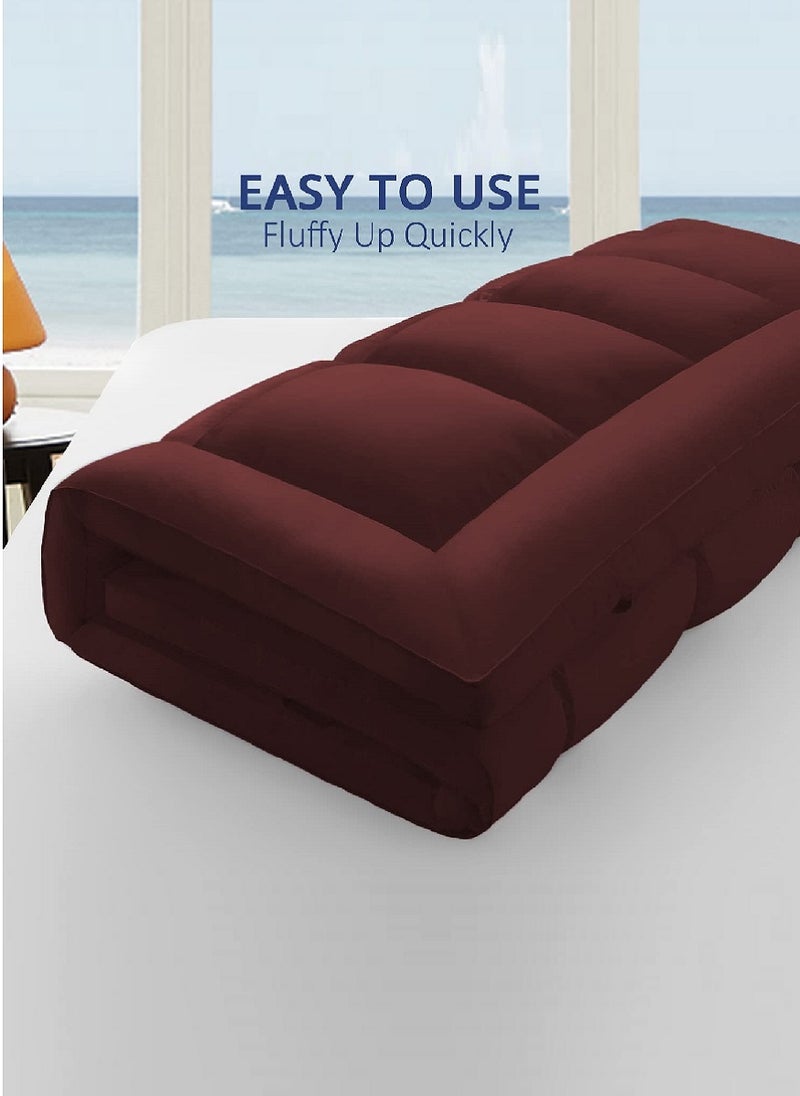 بلوبيري مرتبة علوية قطن،مرتبة مبطنة قابلة للطي، وسادة نوم سميكة للغاية قابلة للطي وجيدة التهوية، سرير للضيوف لغرفة المعيشة وغرفة النوم والتخييم، 4 أشرطة مطاطية في الزوايا، الارتفاع 6 سم، مقاس 120×200 سم - Image 5