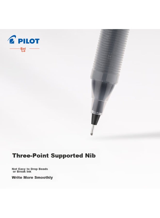 بايلوت Pilot P500 قلم جل أزرق-أسود، 0.5 مم، قلم حبر سائل مباشر، قلم توقيع، مجموعة قرطاسية للطلاب، لوازم مكتبية، قلم امتحانات، مظهر عالي الجودة، عبوة من 5 قطع - Image 5