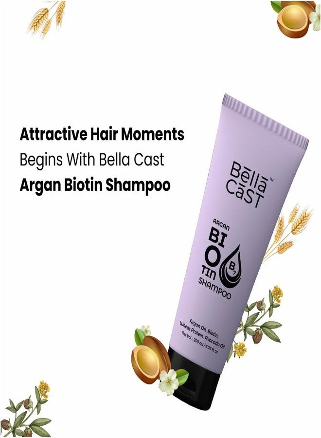 BellaCast شامبو بيلا كاست بيوتين، غني بالبيوتين وزيت الأرغان وزيت الأفوكادو، لزيادة كثافة الشعر وسمكه وتغذيته بعمق ومنحه اللمعان والقوة، 200 مل، عبوة واحدة - Image 3